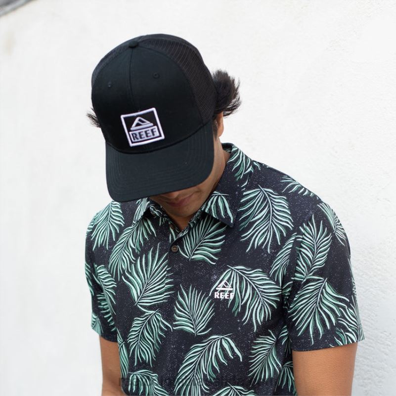 hombres Reef gorra de camionero snapback townsend XDDFR761 pirata negro