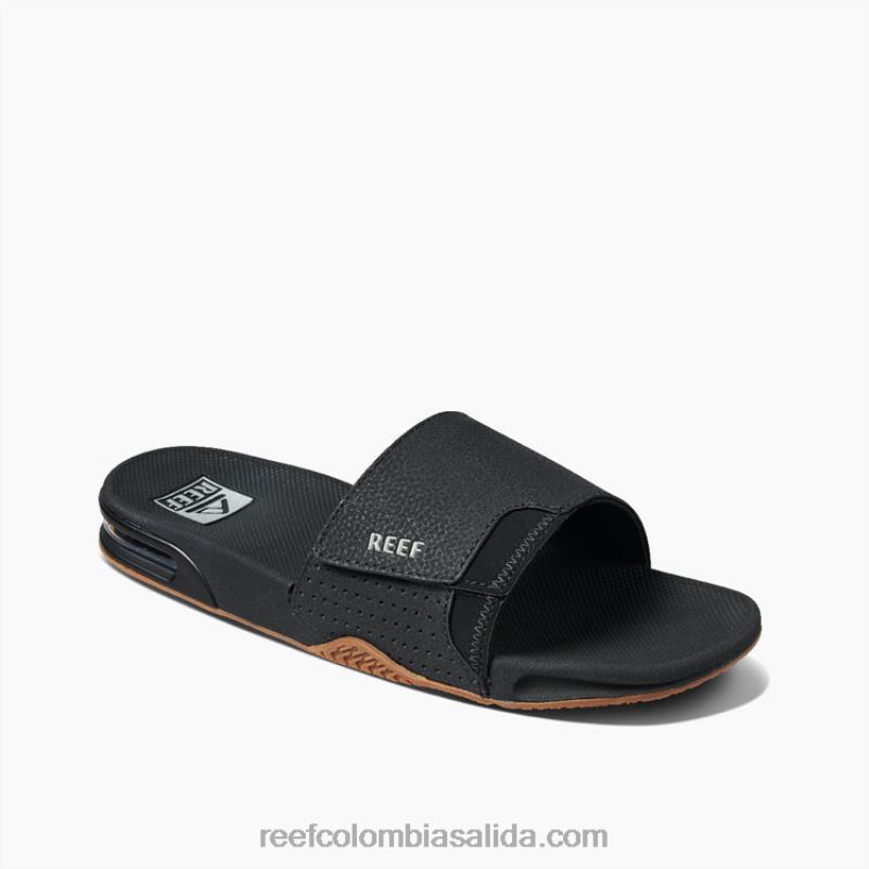hombres Reef tobogán de abanico XDDFR332 negro/plata