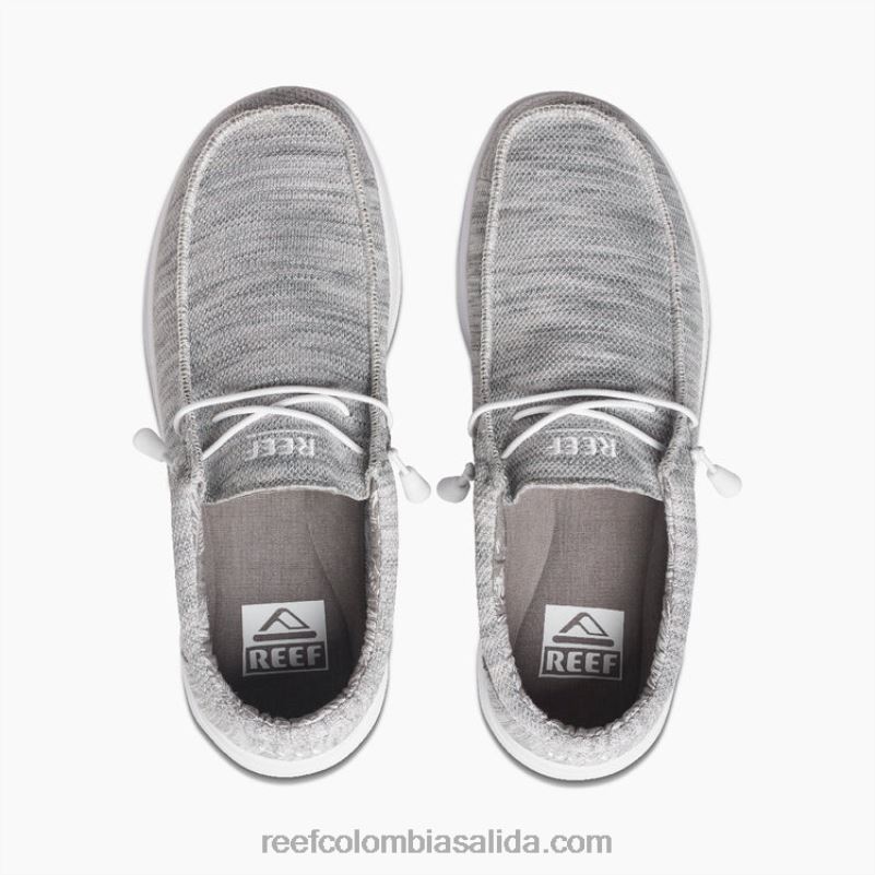 hombres Reef Cojín costa malla XDDFR485 gris claro/blanco