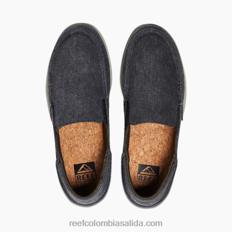 hombres Reef cojín matey lona lavada XDDFR508 roca de lava