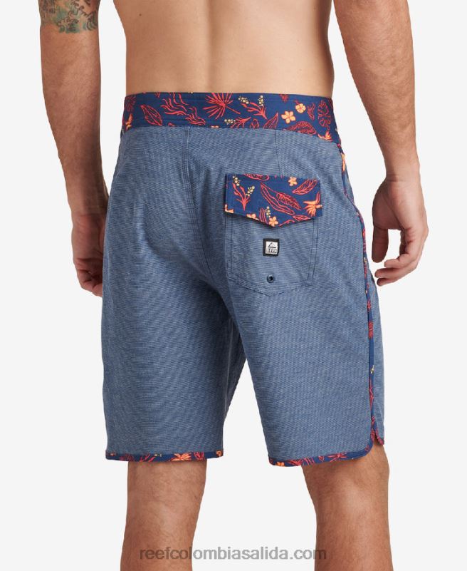 hombres Reef Pantalones cortos Stryker de 19\" XDDFR721 insignias azules