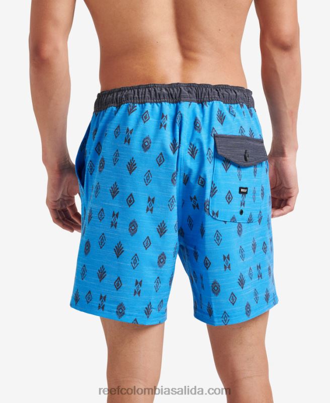 hombres Reef billy volley corto 17\" XDDFR703 azul francés