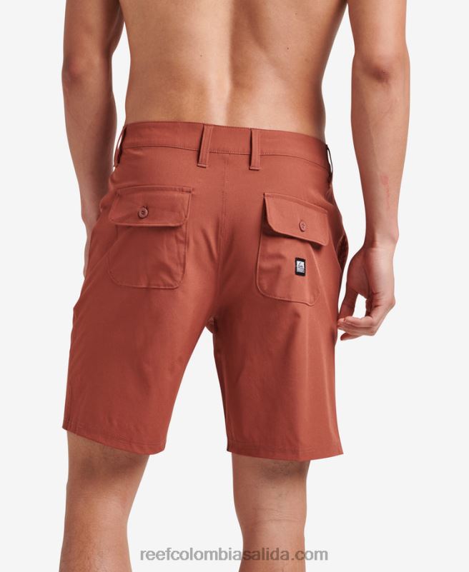 hombres Reef medford híbrido paseo corto 19\" XDDFR677 caoba