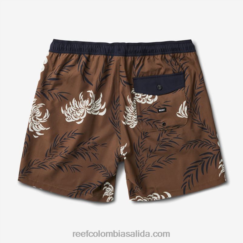 hombres Reef pantalón corto john volley 17\" XDDFR696 oliva oscuro