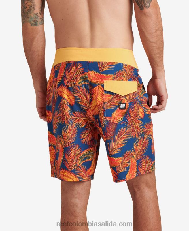 hombres Reef pantalones cortos harrison de 19\" XDDFR712 insignias azules