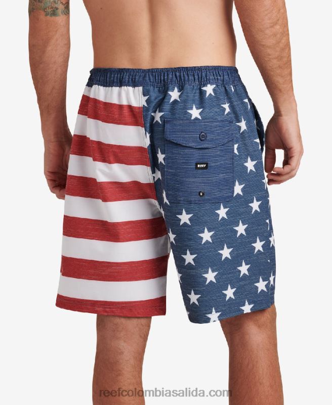 hombres Reef shorts de baño hancock 18\" XDDFR680 insignia azul