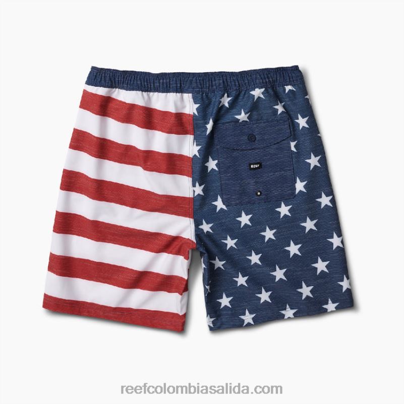 hombres Reef shorts de baño hancock 18\" XDDFR680 insignia azul