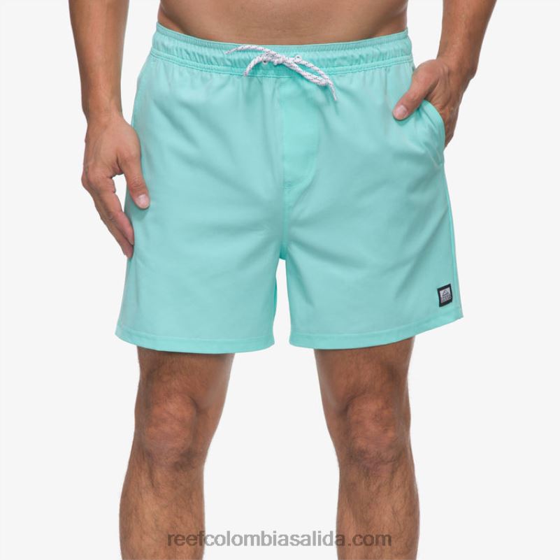 hombres Reef shorts de baño marzo cintura elástica 16" XDDFR689 azul aruba