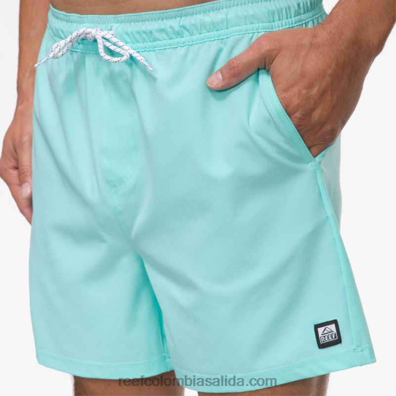 hombres Reef shorts de baño marzo cintura elástica 16\" XDDFR689 azul aruba