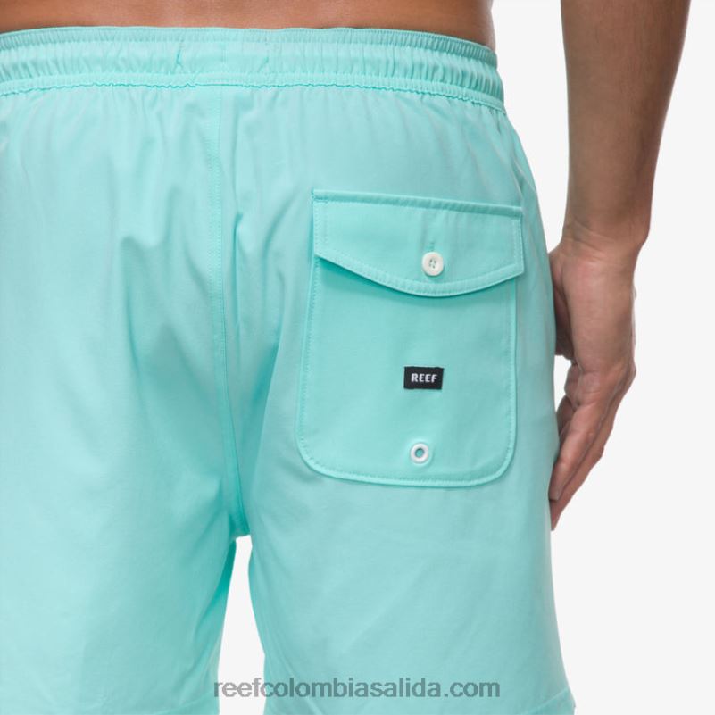 hombres Reef shorts de baño marzo cintura elástica 16\" XDDFR689 azul aruba
