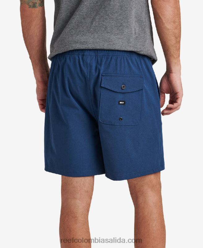 hombres Reef shorts de paseo con cintura elástica de 17\" XDDFR669 insignias azules