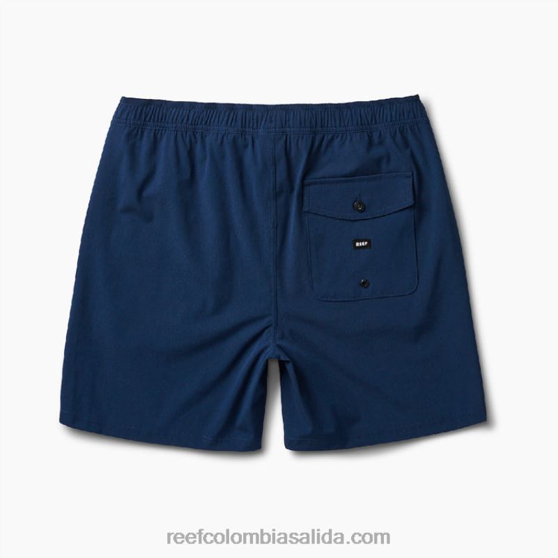 hombres Reef shorts de paseo con cintura elástica de 17\" XDDFR669 insignias azules