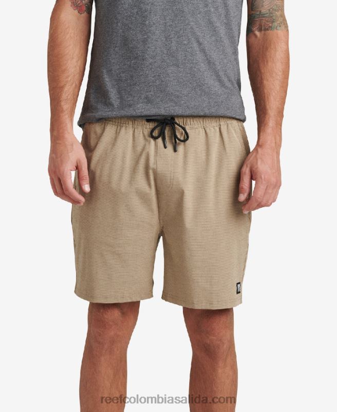 hombres Reef shorts de paseo con cintura elástica de 17" XDDFR675 quelpo