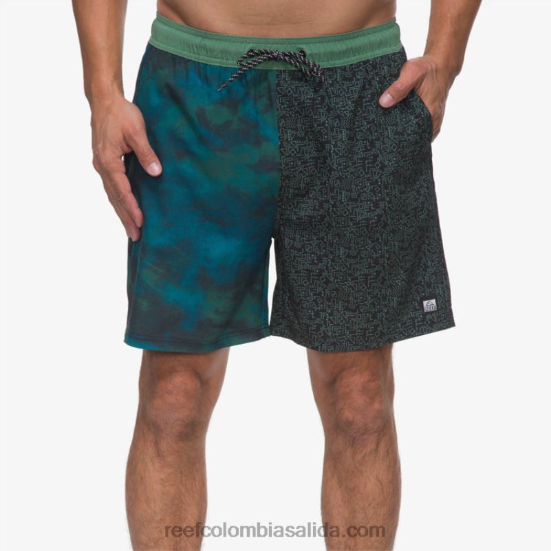 hombres Reef shorts de playa elliot con cintura elástica 17" XDDFR700 hiedra oscura