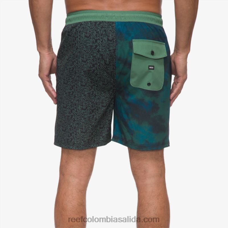 hombres Reef shorts de playa elliot con cintura elástica 17\" XDDFR700 hiedra oscura