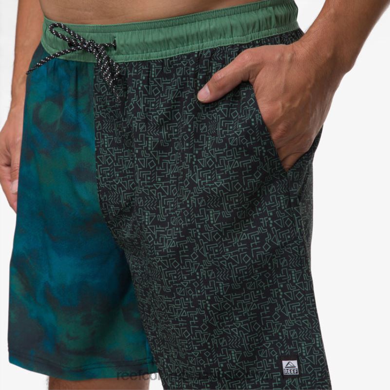 hombres Reef shorts de playa elliot con cintura elástica 17\" XDDFR700 hiedra oscura