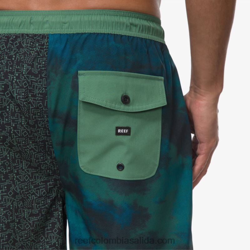 hombres Reef shorts de playa elliot con cintura elástica 17\" XDDFR700 hiedra oscura