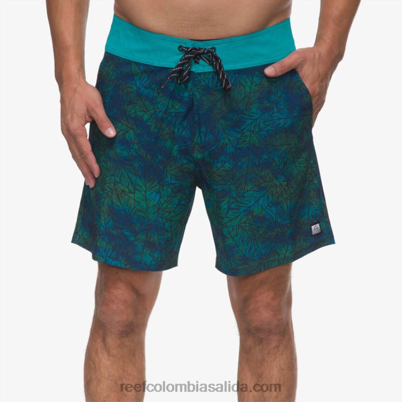 hombres Reef shorts de playa worley 17\" XDDFR690 azulejo azul