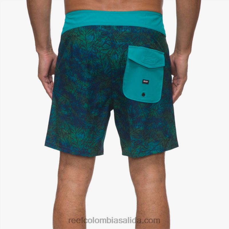 hombres Reef shorts de playa worley 17\" XDDFR690 azulejo azul