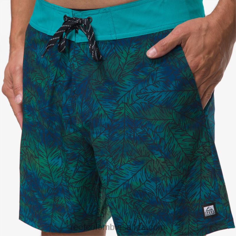 hombres Reef shorts de playa worley 17\" XDDFR690 azulejo azul