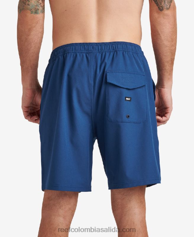 hombres Reef shorts jackson de 17\" XDDFR685 insignias azules
