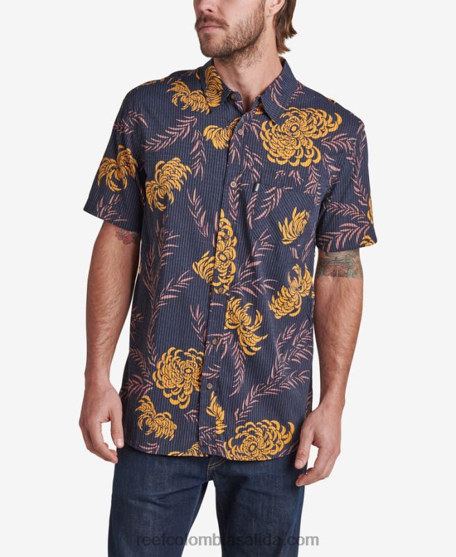 hombres Reef camisa de manga corta col XDDFR635 cielo nocturno