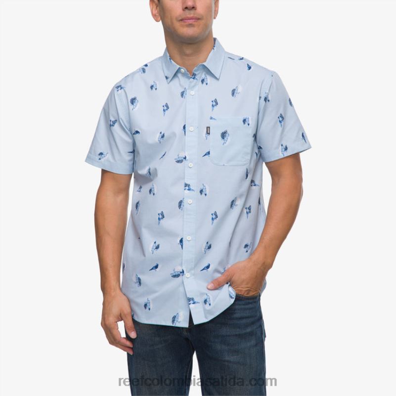 hombres Reef camisa de manga corta con diseño de barril XDDFR654 ruta aérea