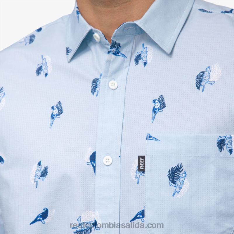 hombres Reef camisa de manga corta con diseño de barril XDDFR654 ruta aérea