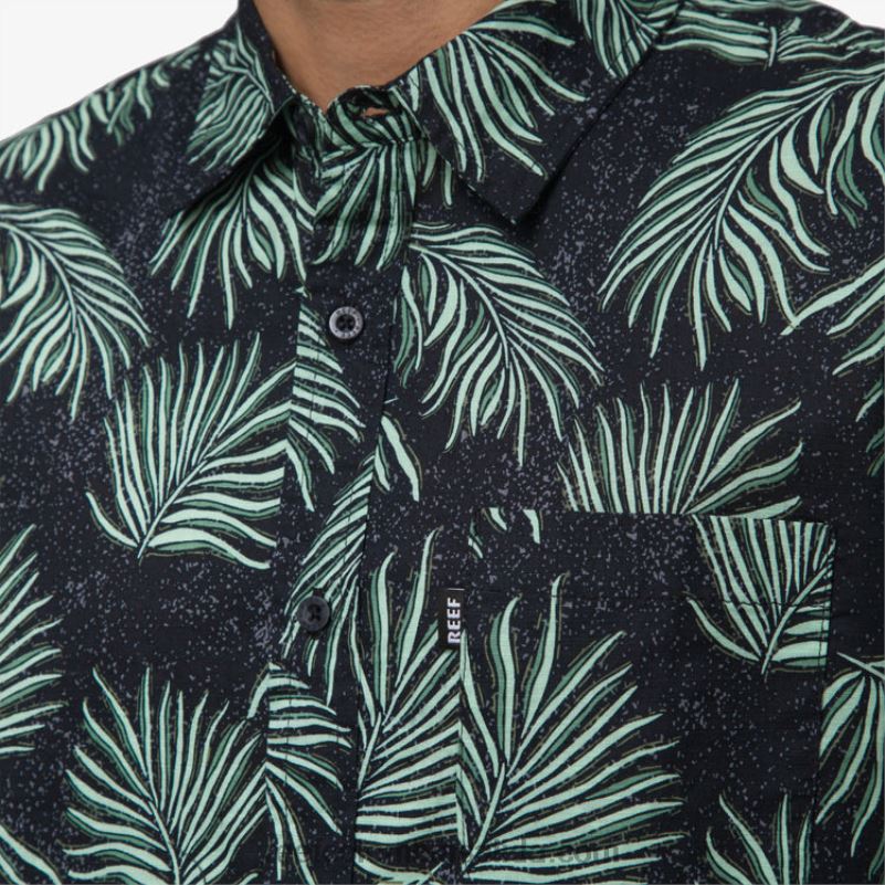 hombres Reef camisa de manga corta culber XDDFR640 caviar
