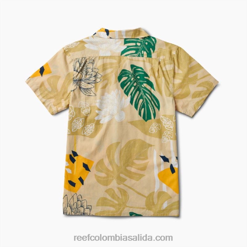 hombres Reef camisa de manga corta otis XDDFR660 niebla