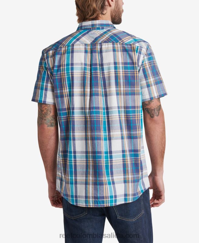 hombres Reef camisa de manga corta pardy XDDFR648 azul índigo