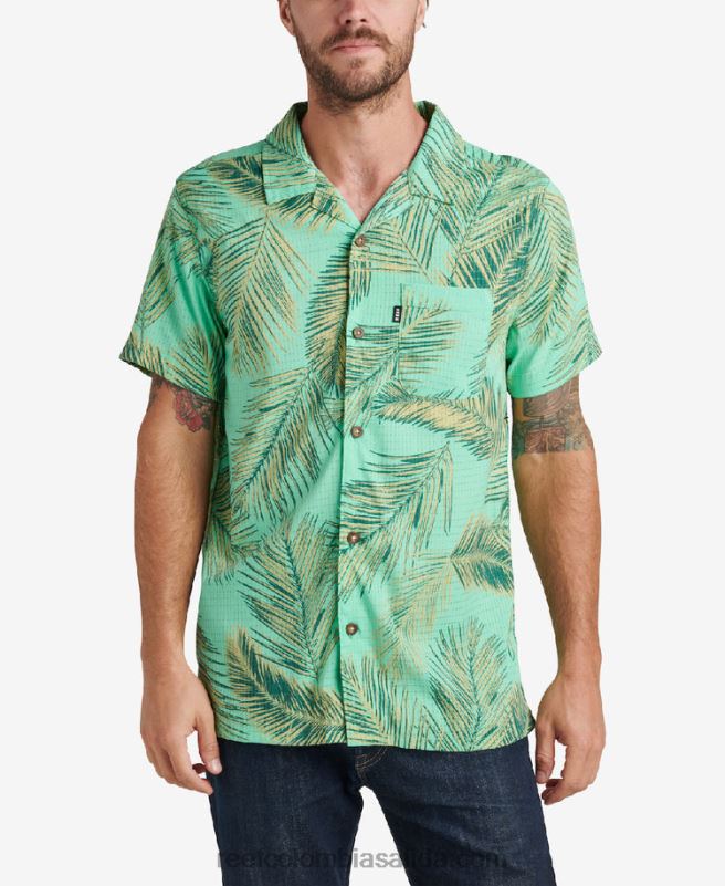hombres Reef camisa de manga corta peters XDDFR668 verde electrico