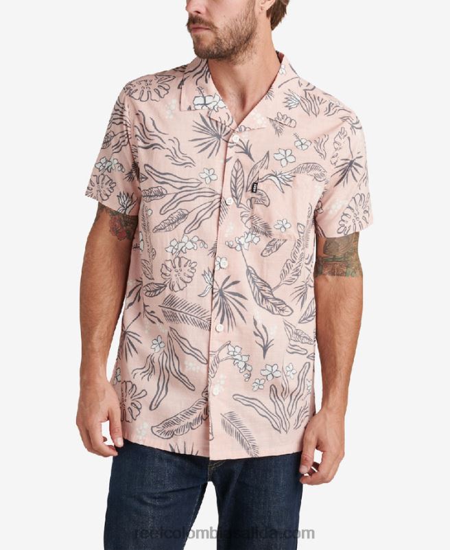 hombres Reef camisa de manga corta rockdale XDDFR639 rosa sepia