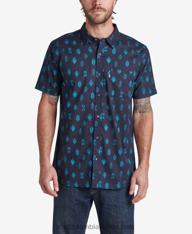 hombres Reef camisa de manga corta travis XDDFR649 cielo nocturno