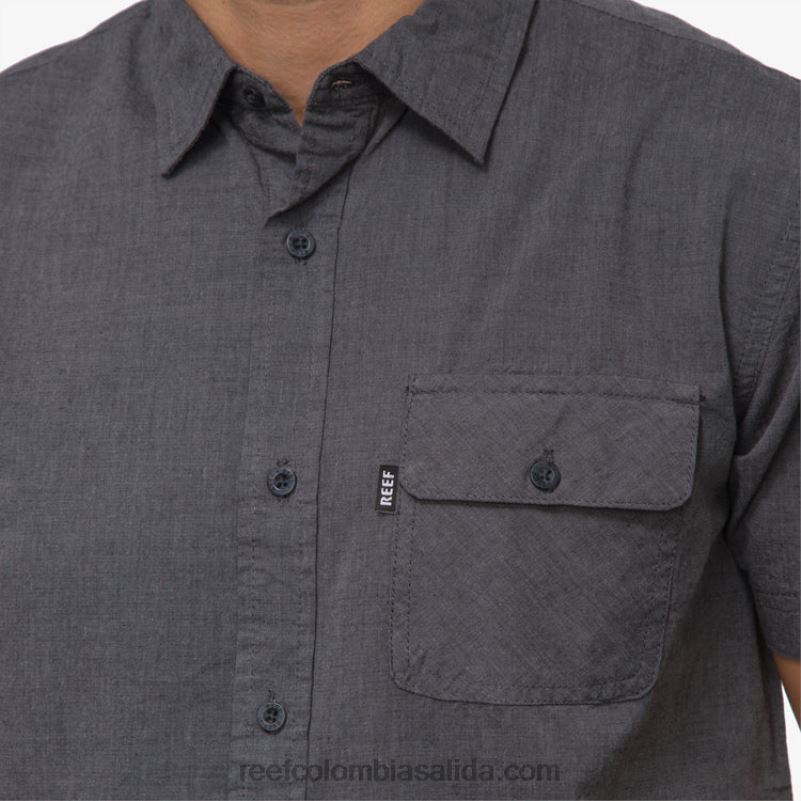 hombres Reef camisa de manga corta winfred XDDFR645 caviar