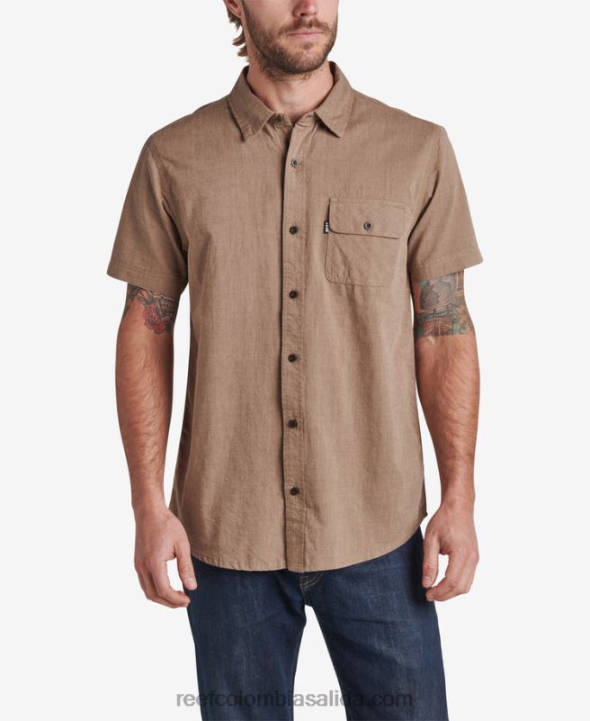 hombres Reef camisa de manga corta winfred XDDFR659 tambor de lluvia