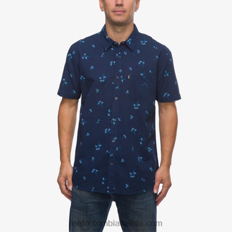 hombres Reef camiseta corbin manga corta XDDFR644 insignia azul