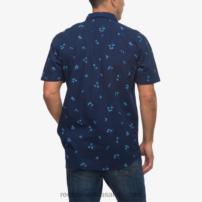 hombres Reef camiseta corbin manga corta XDDFR644 insignia azul