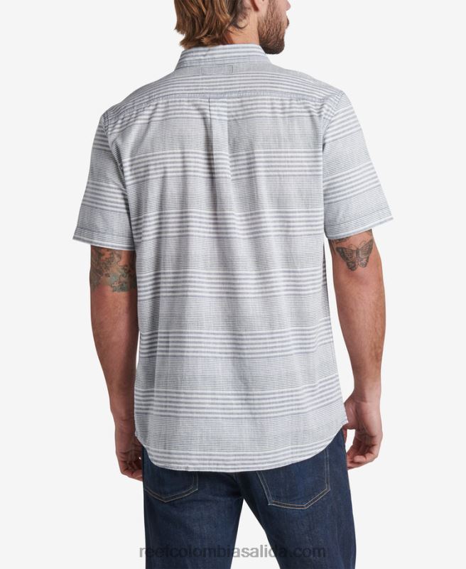hombres Reef manny camisa de manga corta XDDFR638 azul índigo