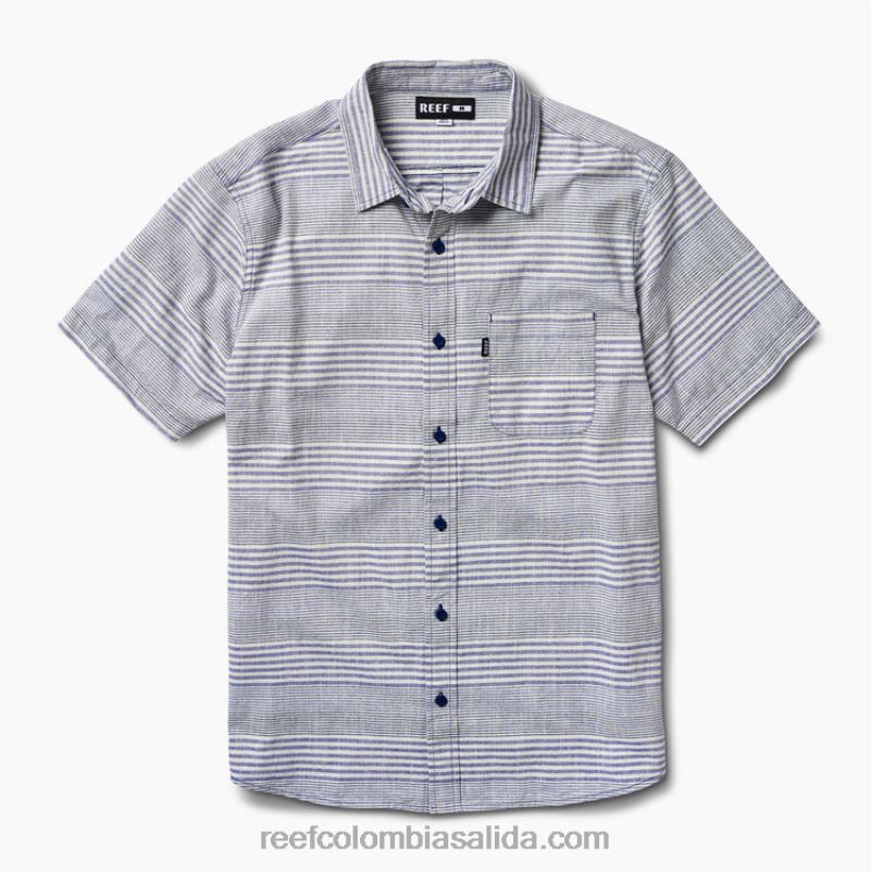 hombres Reef manny camisa de manga corta XDDFR638 azul índigo