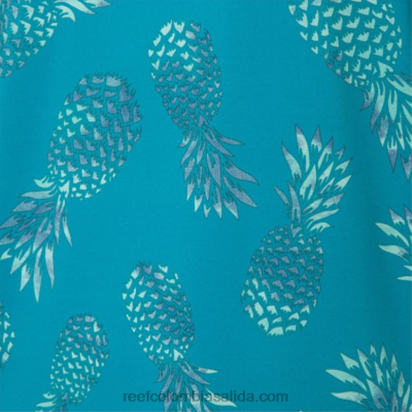 hombres Reef polo de manga corta con volante XDDFR652 azulejo azul