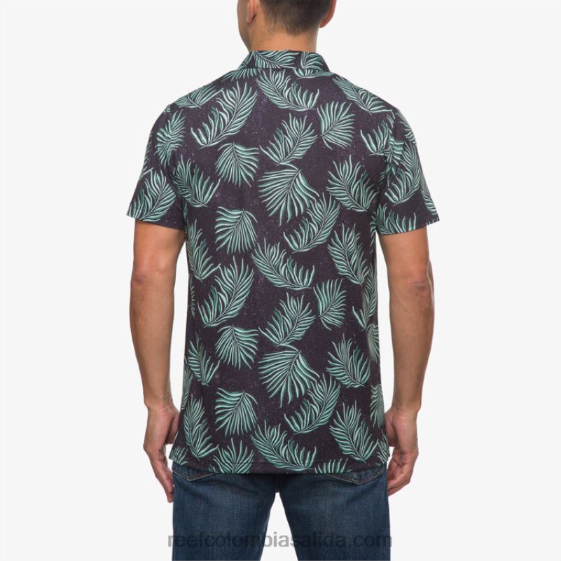 hombres Reef polo de manga corta con volante XDDFR655 caviar