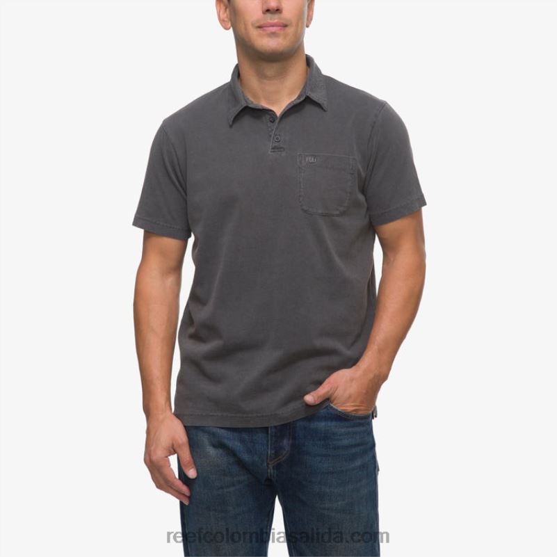 hombres Reef polo de manga corta walker XDDFR641 negro pirata