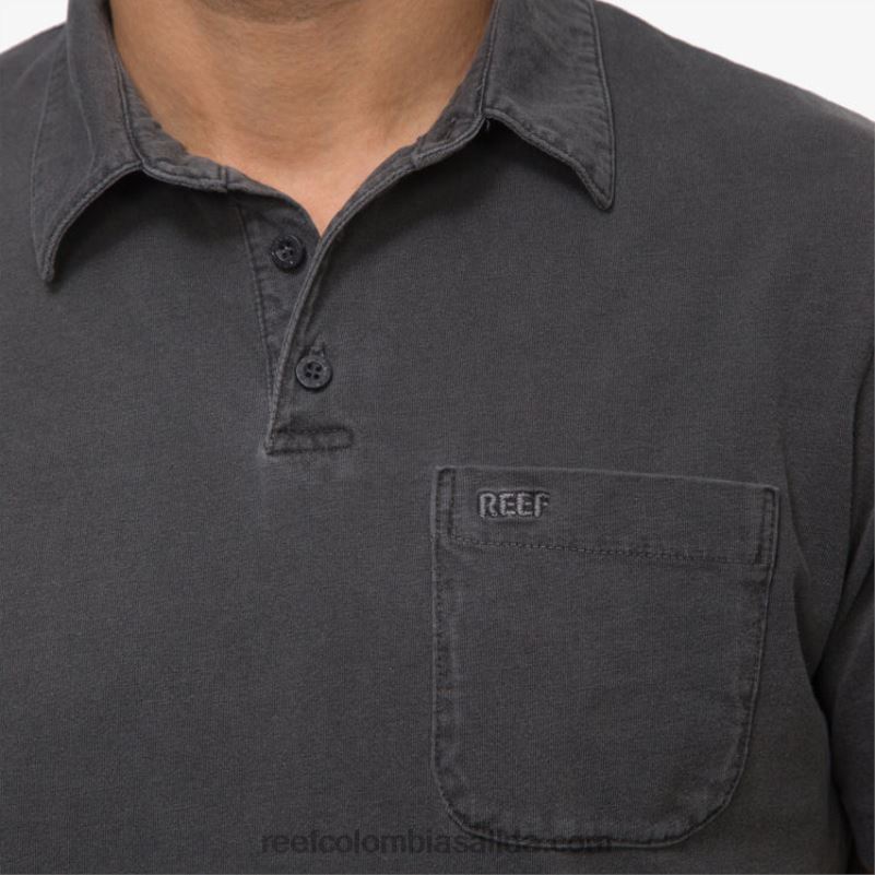 hombres Reef polo de manga corta walker XDDFR641 negro pirata