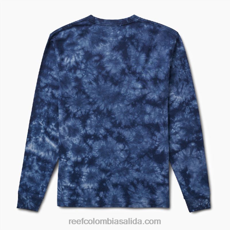 hombres Reef Camiseta Intel de manga corta con teñido anudado XDDFR626 Armada