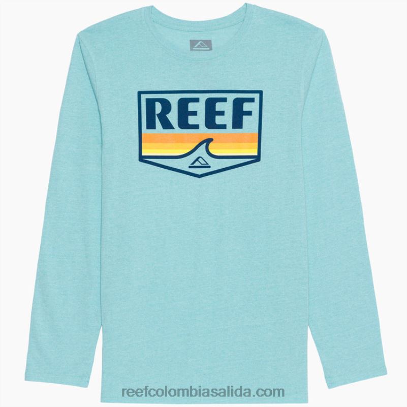 hombres Reef Camiseta de manga larga Savor Recyclo XDDFR597 cielo azul