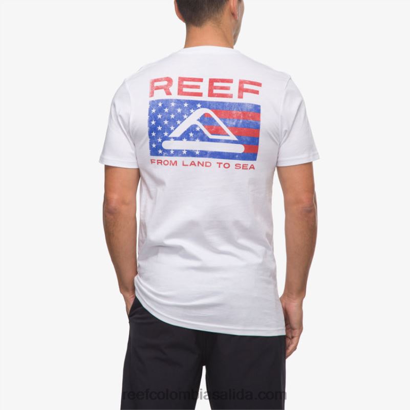hombres Reef camiseta beverly manga corta XDDFR564 blanco brillante