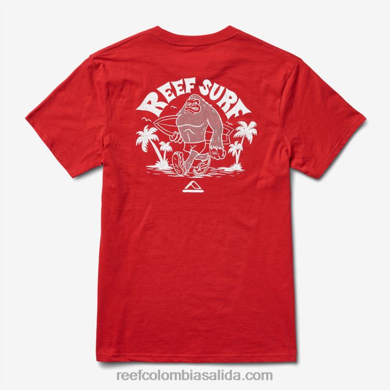 hombres Reef camiseta con gráfico flameado de herman XDDFR611 montaña roja