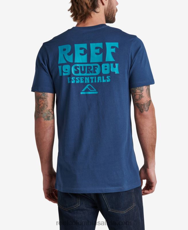 hombres Reef camiseta de manga corta carland XDDFR565 insignias azules