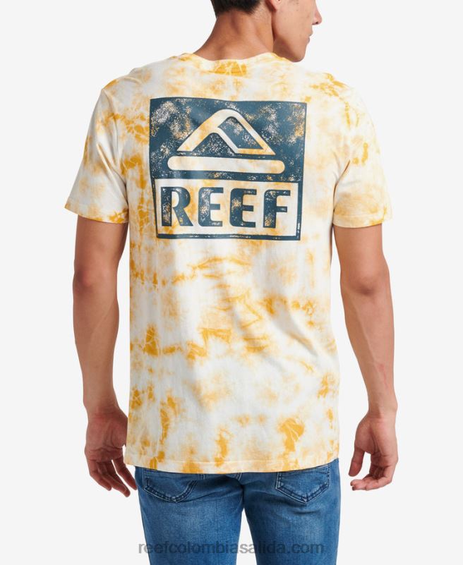 hombres Reef camiseta de manga corta con teñido anudado XDDFR579 mineral